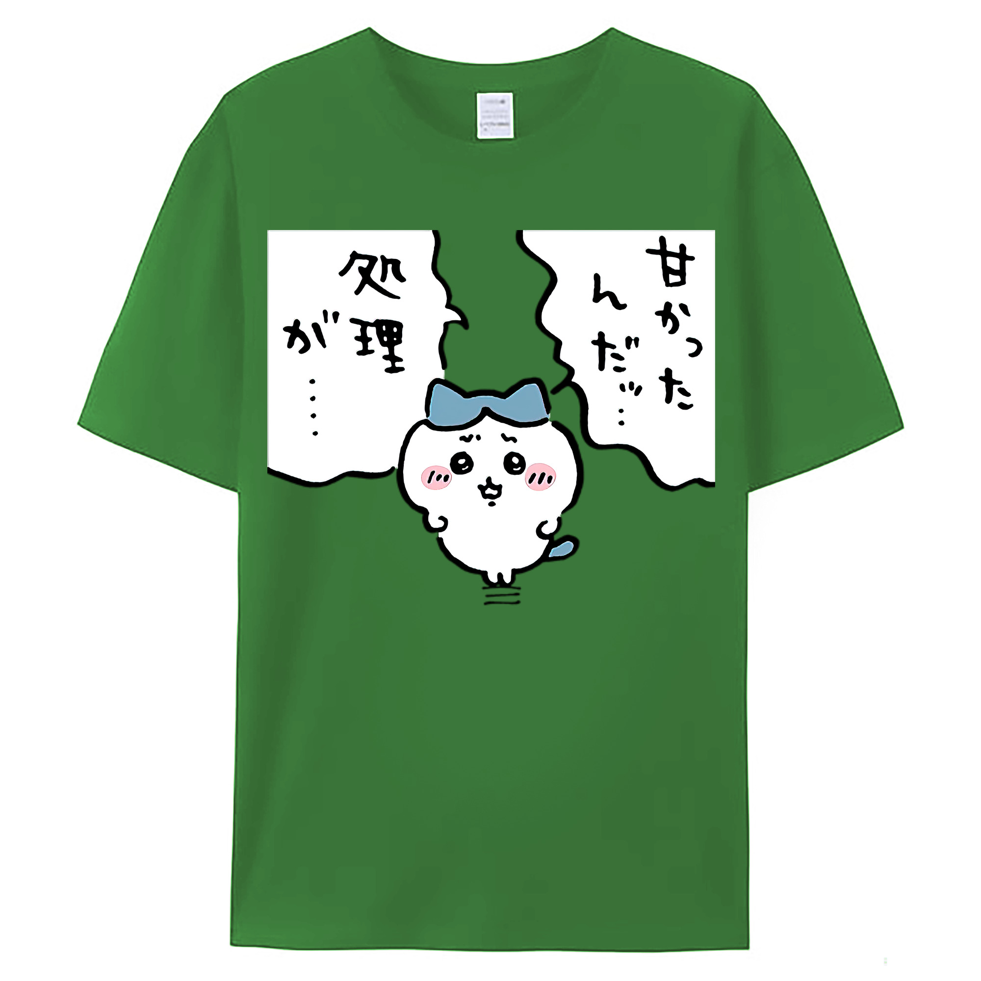 （画像用） ちいかわ ハチワレ Chii-kawa hachiware レディースカジュアルプリントTシャツ（綿100％）
